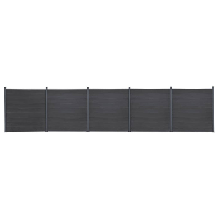 Set panouri pentru gard, gri, 872x186 cm, WPC - WALTI WALTI