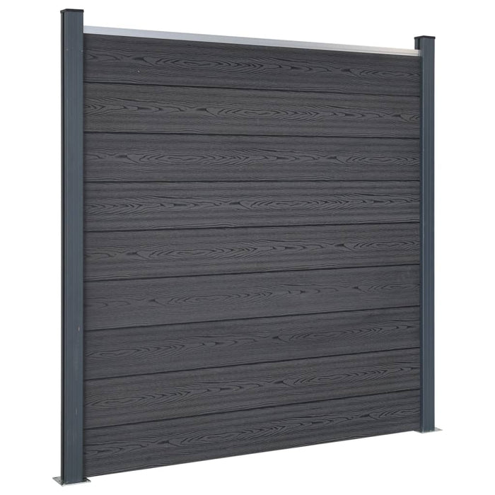 Set panouri pentru gard, gri, 872x186 cm, WPC - WALTI WALTI