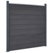 Set panouri pentru gard, gri, 872x186 cm, WPC - WALTI WALTI