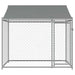 Cușcă de câini cu acoperiș și ușă gri, 2x2x2 m, oțel galvanizat - WALTI WALTI