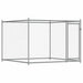 Cușcă pentru câini cu ușă, gri, 2x2x1,5 m, oțel galvanizat - WALTI WALTI