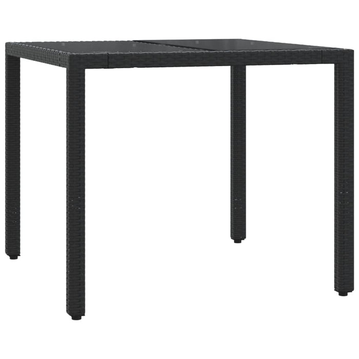 Set mobilier de grădină cu perne, 5 piese, negru, poliratan - WALTI WALTI