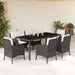 Set mobilier de grădină cu perne, 7 piese, negru, poliratan - WALTI WALTI