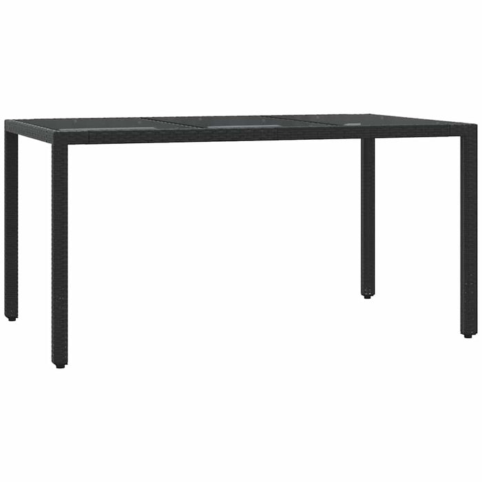 Set mobilier de grădină cu perne, 5 piese, negru, poliratan - WALTI WALTI