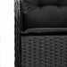 Set mobilier de grădină cu perne, 5 piese, negru, poliratan - WALTI WALTI