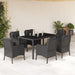 Set mobilier de grădină cu perne, 7 piese, negru, poliratan - WALTI WALTI