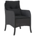 Set mobilier de grădină cu perne, 7 piese, negru, poliratan - WALTI WALTI