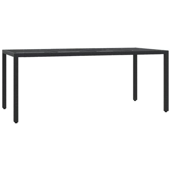 Set mobilier de grădină cu perne, 7 piese, negru, poliratan - WALTI WALTI