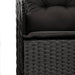 Set mobilier de grădină cu perne, 7 piese, negru, poliratan - WALTI WALTI