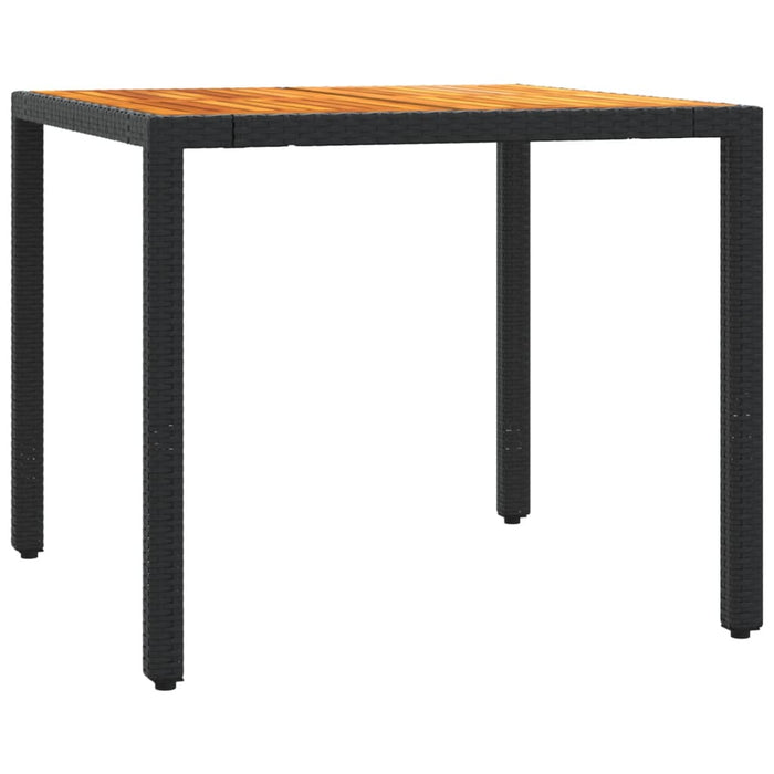 Set mobilier de grădină cu perne, 5 piese, negru, poliratan WALTI