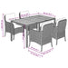 Set mobilier de grădină cu perne, 5 piese, negru, poliratan - WALTI WALTI