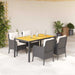 Set mobilier de grădină cu perne, 5 piese, negru, poliratan - WALTI WALTI