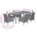 Set mobilier de grădină cu perne, 7 piese, negru, poliratan - WALTI WALTI