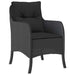 Set mobilier de grădină cu perne, 5 piese, negru, poliratan - WALTI WALTI