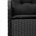 Set mobilier de grădină cu perne, 5 piese, negru, poliratan - WALTI WALTI