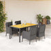 Set mobilier de grădină cu perne, 5 piese, negru, poliratan - WALTI WALTI