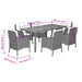 Set mobilier de grădină cu perne, 7 piese, negru, poliratan - WALTI WALTI