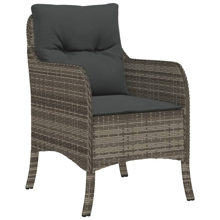 Set mobilier de grădină cu perne, 7 piese, gri, poliratan WALTI