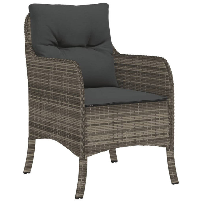 Set mobilier de grădină cu perne, 7 piese, gri, poliratan WALTI
