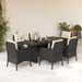 Set mobilier de grădină cu perne, 7 piese, negru, poliratan - WALTI WALTI