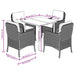Set mobilier de grădină cu perne, 5 piese, negru, poliratan - WALTI WALTI