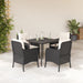 Set mobilier de grădină cu perne, 5 piese, negru, poliratan - WALTI WALTI