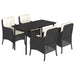 Set mobilier de grădină cu perne, 5 piese, negru, poliratan - WALTI WALTI