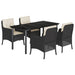 Set mobilier de grădină cu perne, 5 piese, negru, poliratan - WALTI WALTI