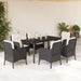 Set mobilier de grădină cu perne, 7 piese, negru, poliratan - WALTI WALTI