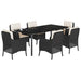 Set mobilier de grădină cu perne, 7 piese, negru, poliratan - WALTI WALTI