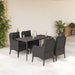 Set mobilier de grădină cu perne, 5 piese, negru, poliratan - WALTI WALTI