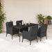 Set mobilier de grădină cu perne, 5 piese, negru, poliratan - WALTI WALTI