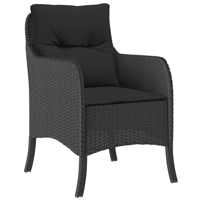 Set mobilier de grădină cu perne, 5 piese, negru, poliratan - WALTI WALTI