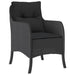 Set mobilier de grădină cu perne, 5 piese, negru, poliratan - WALTI WALTI