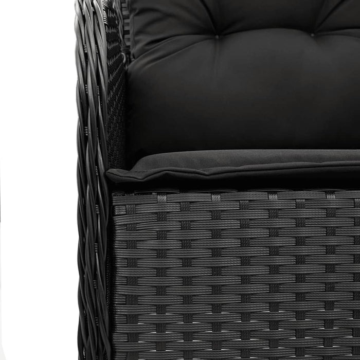 Set mobilier de grădină cu perne, 5 piese, negru, poliratan - WALTI WALTI