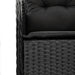 Set mobilier de grădină cu perne, 5 piese, negru, poliratan - WALTI WALTI