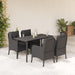 Set mobilier de grădină cu perne, 5 piese, negru, poliratan - WALTI WALTI