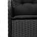 Set mobilier de grădină cu perne, 5 piese, negru, poliratan - WALTI WALTI