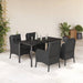 Set mobilier de grădină cu perne, 5 piese, negru, poliratan - WALTI WALTI