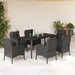 Set mobilier de grădină cu perne, 7 piese, negru, poliratan - WALTI WALTI