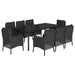 Set mobilier de grădină cu perne, 9 piese, negru, poliratan - WALTI WALTI