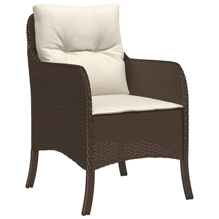 Set mobilier de grădină cu perne, 7 piese, maro, poliratan - WALTI WALTI