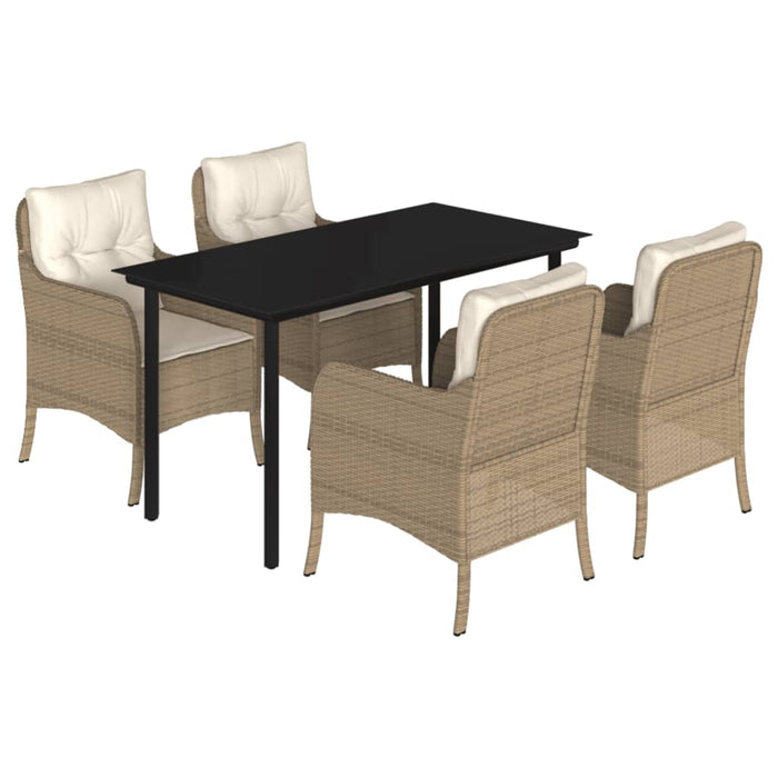 Set mobilier de grădină cu perne, 5 piese, bej, poliratan - WALTI WALTI
