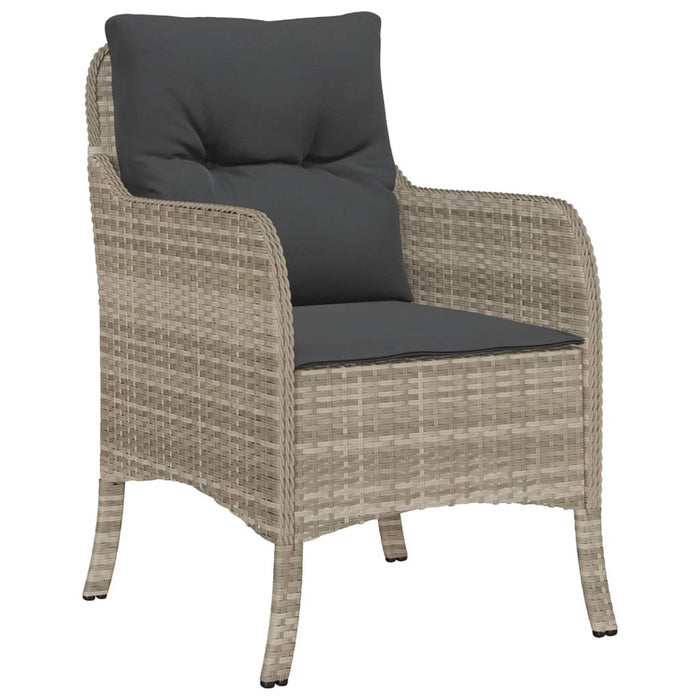 Set mobilier de grădină cu perne, 5 piese gri deschis poliratan - WALTI WALTI