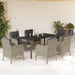 Set mobilier de grădină cu perne, 7 piese gri deschis poliratan - WALTI WALTI