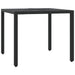 Set bistro cu perne, 3 piese, negru, poliratan - WALTI WALTI