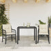 Set bistro cu perne, 3 piese, negru, poliratan - WALTI WALTI