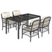 Set mobilier de grădină cu perne, 5 piese, negru, poliratan - WALTI WALTI