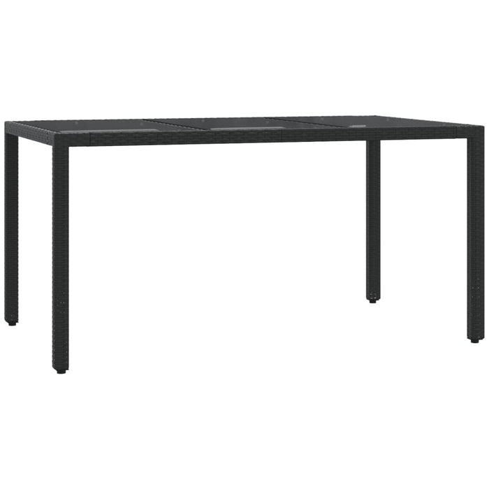 Set mobilier de grădină cu perne, 5 piese, negru, poliratan - WALTI WALTI
