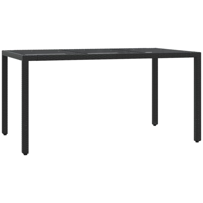Set mobilier de grădină cu perne, 7 piese, negru, poliratan - WALTI WALTI